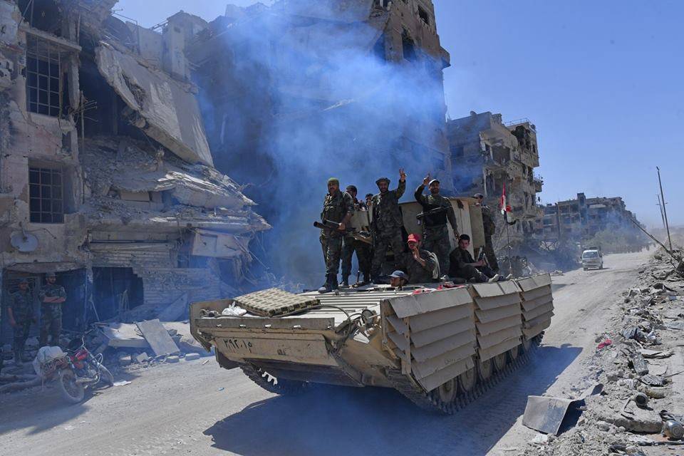 Сирийские "боевые бочки" отличились в городских боях в Ярмуке