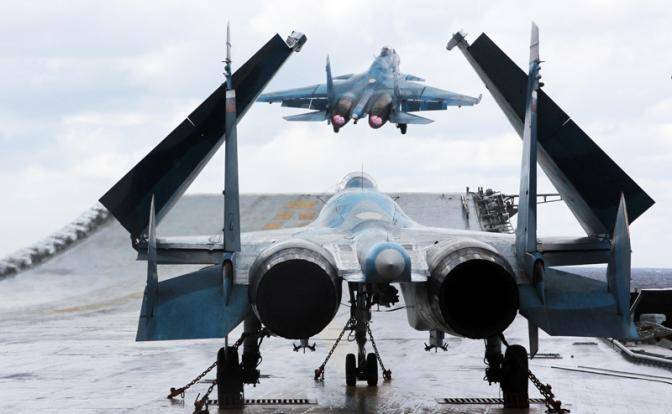 Аварийная посадка палубной авиации России
