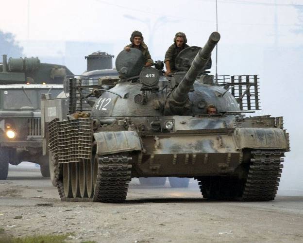 Армию Грузии громили герои Даманского и Афганистана - старые советские Т-62
