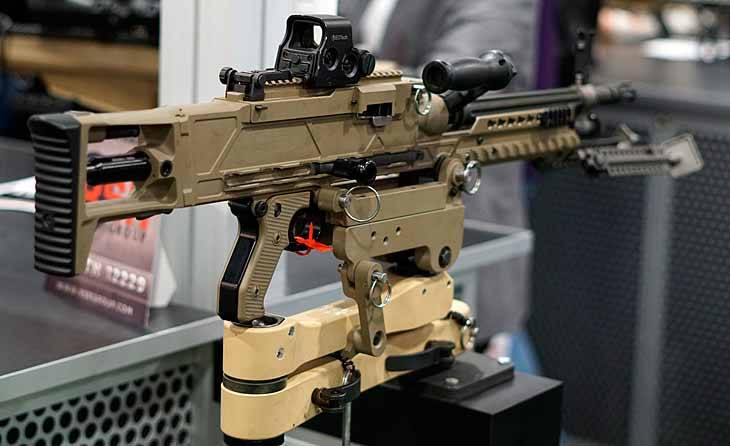 Облегченная модификация штатного пулемета армии США M240 от компании Ваrrеt