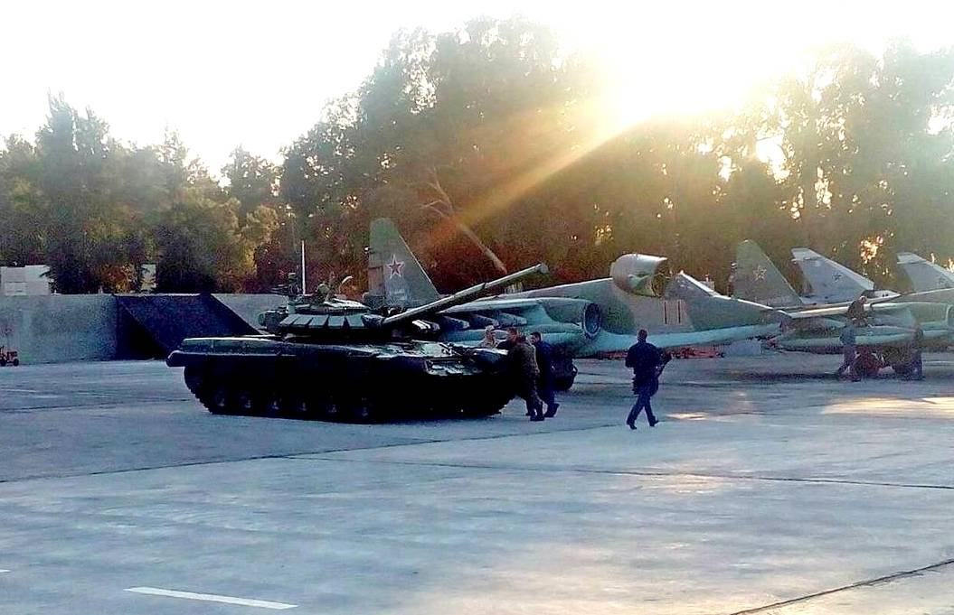 Т-72Б3 на летном поле Хмеймима: очередное доказательство