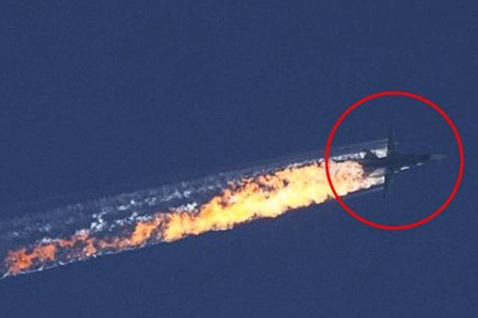 Впервые показано видео с места крушения российского Су-24 в Сирии