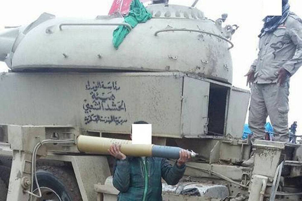 Башню от среднего танка установили на автомобиль в Ираке