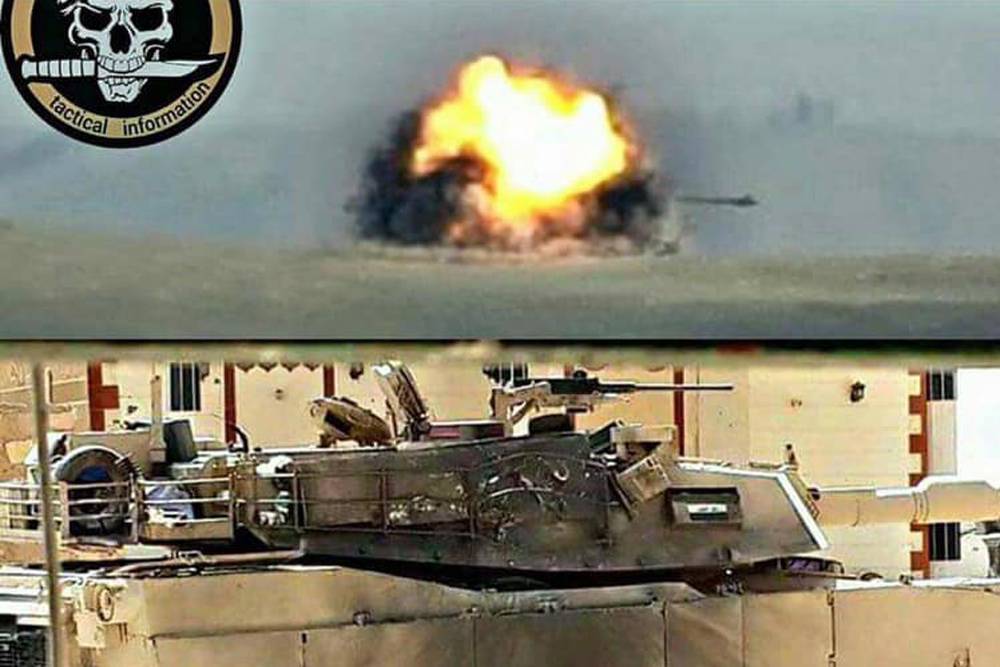 Результат попадания ПТУР TOW в Abrams показали на фото