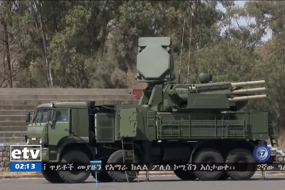 Российский зенитный комплекс "Панцирь-С1" впервые замечен в Эфиопии