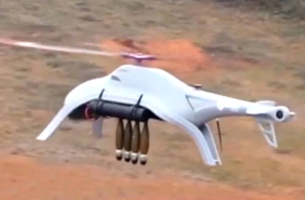 Испытания китайского беспилотного вертолета-бомбардировщика попали на видео