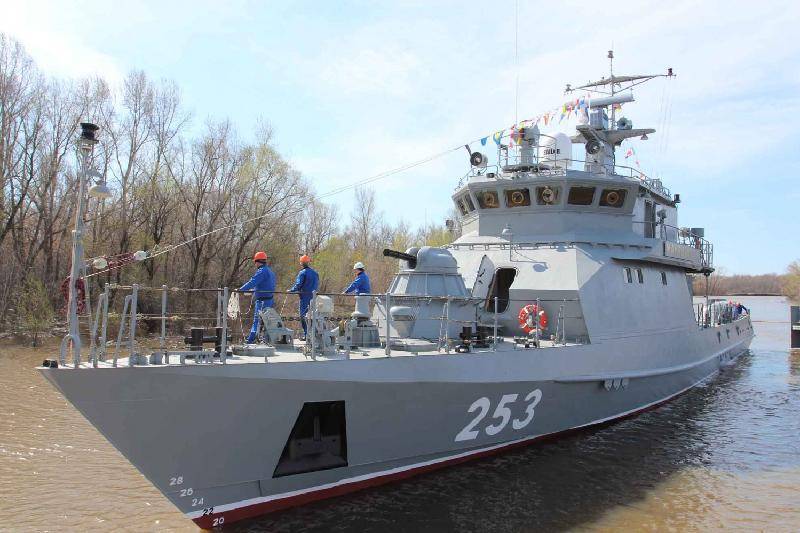 Проект «Барс»: на воду спустили новый патрульный корабль «Нур-Сультан»