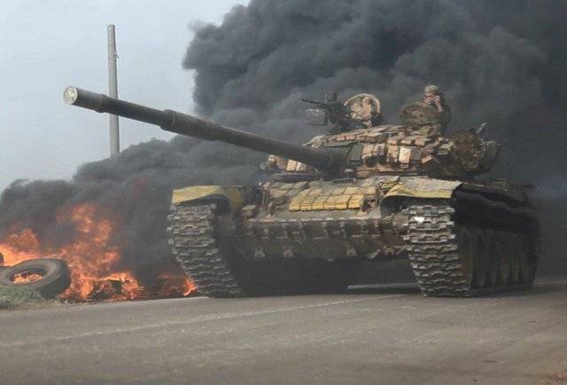 В Сирии у боевиков замечен танк, похожий на Т-72Б1
