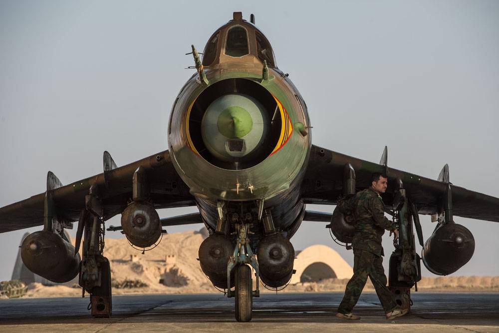 Су-22 выдержал попадание зенитной ракеты в Сирии