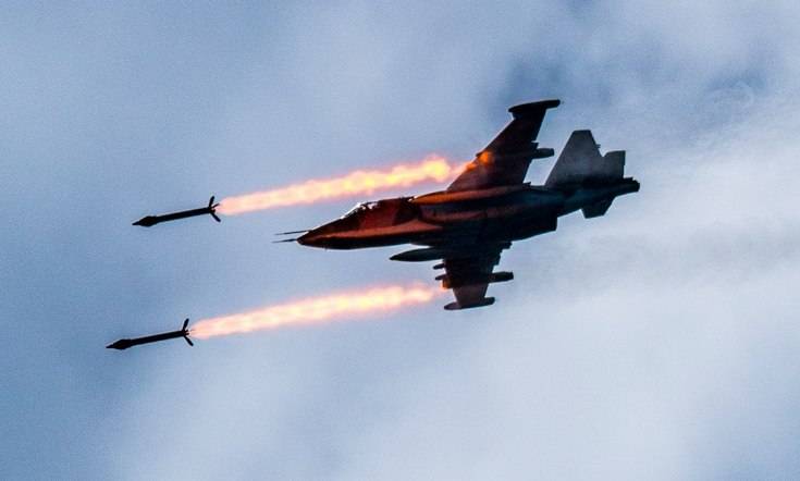 Появилось видео уничтожения боевиков в Сирии российскими самолетами