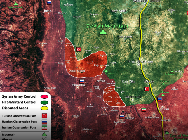 Крупное наступление САА в Хаме: обновленная карта боевых действий