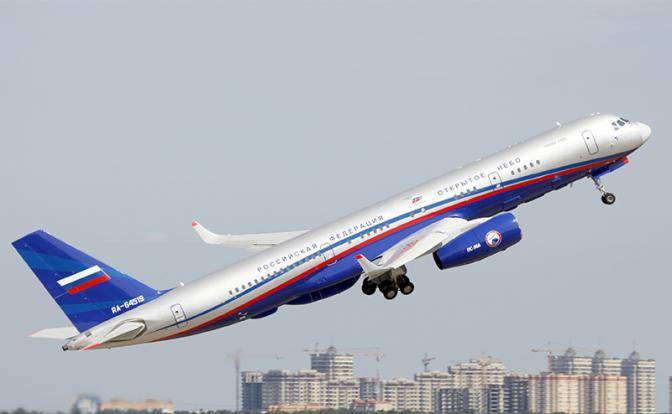 Американцы испугались самолета Ту-214ОН в небе Америки