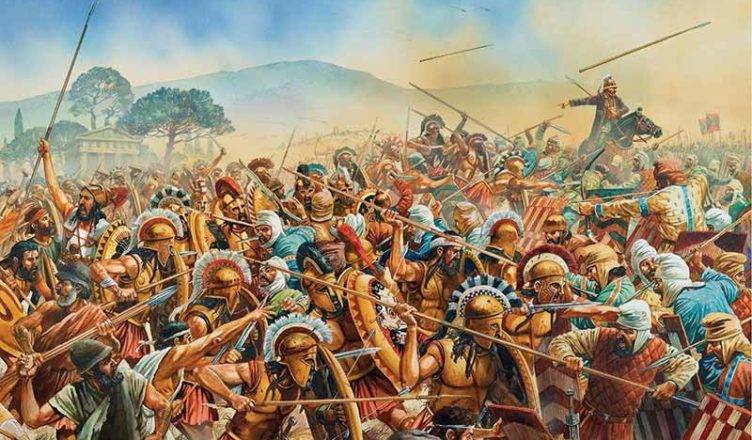 Сражение между спартанцами и войсками антиспартанской коалиции