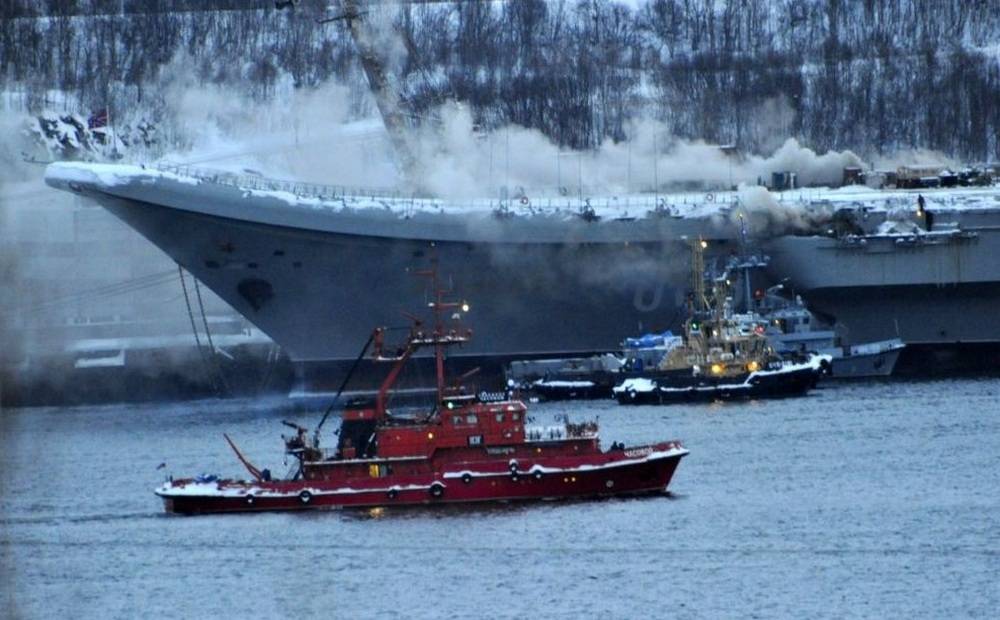 Пожар на «Адмирале Кузнецове»: боевые расчеты борются за живучесть корабля
