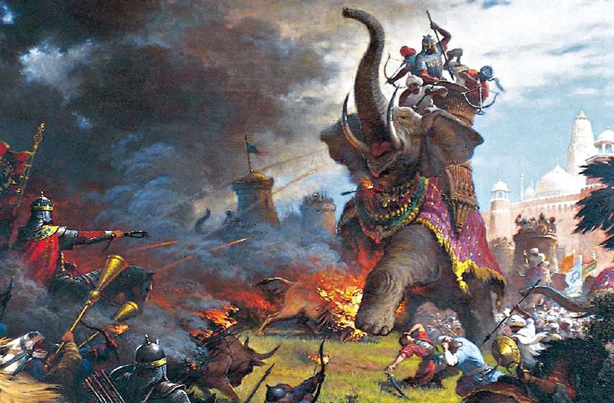 Верблюды против слонов: огненное шоу Тамерлана