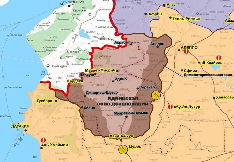 Минобороны РФ выложило карту продвижения сирийской армии в Идлибе