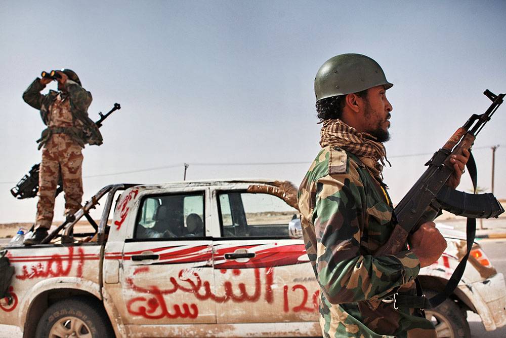 Уничтожение автомобиля беспилотником попало на видео в Ливии