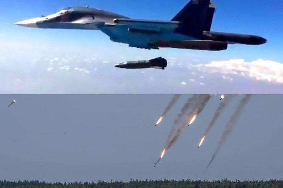 Взорвалась через 20 секунд: Су-34 ударил бетонобойной бомбой