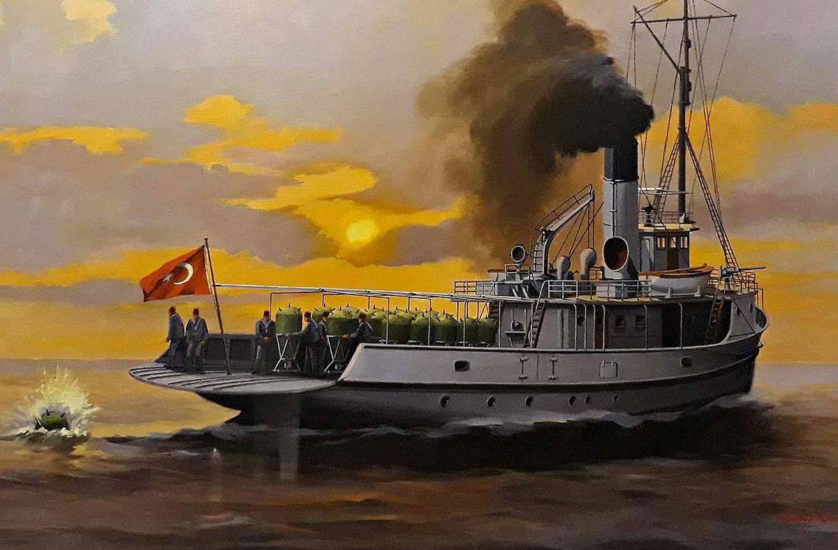 Как турецкий кораблик Нусрет разгромил флот Антанты: мины ждут своего часа