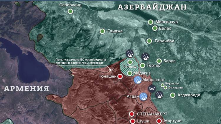 День 17-й: Азербайджан наступает на юге, Карабах удерживает север