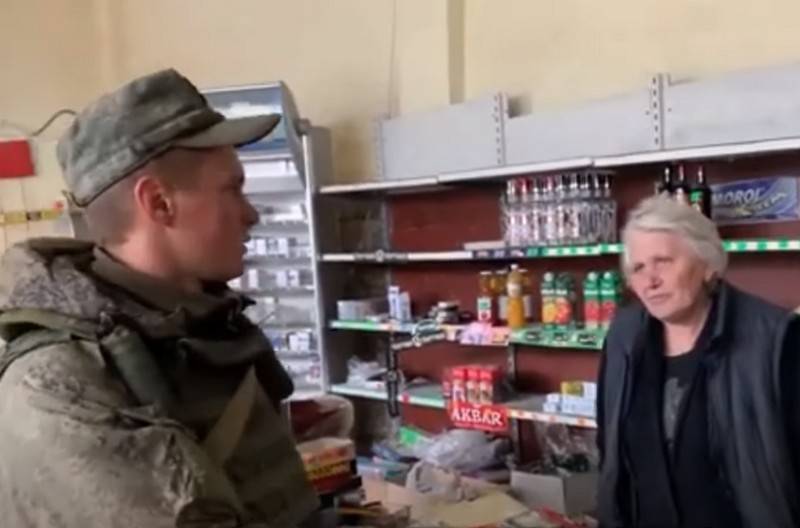 Реакция продавщицы в магазине Карабаха на российского миротворца