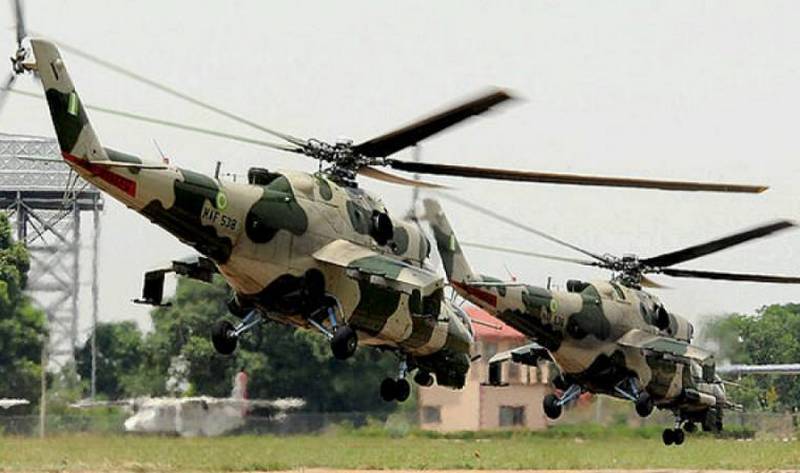 Нанесение вертолётом Ми-35  удара по боевикам  «Боко Харам» попало на видео
