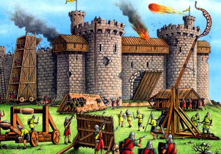 Военная хитрость при осаде рыцарских замков в Европе