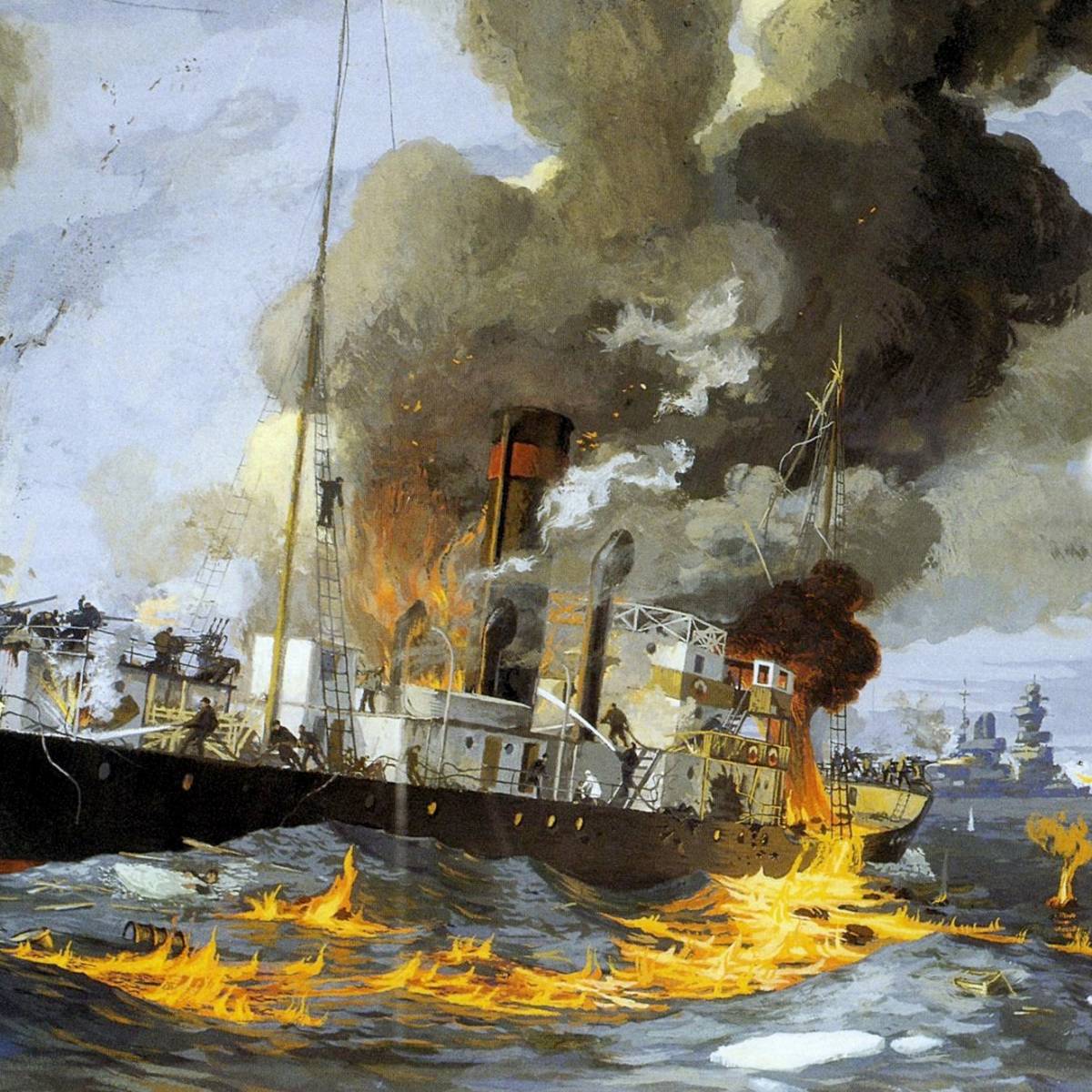 Как крейсеры Японии не смогли победить британский  танкер