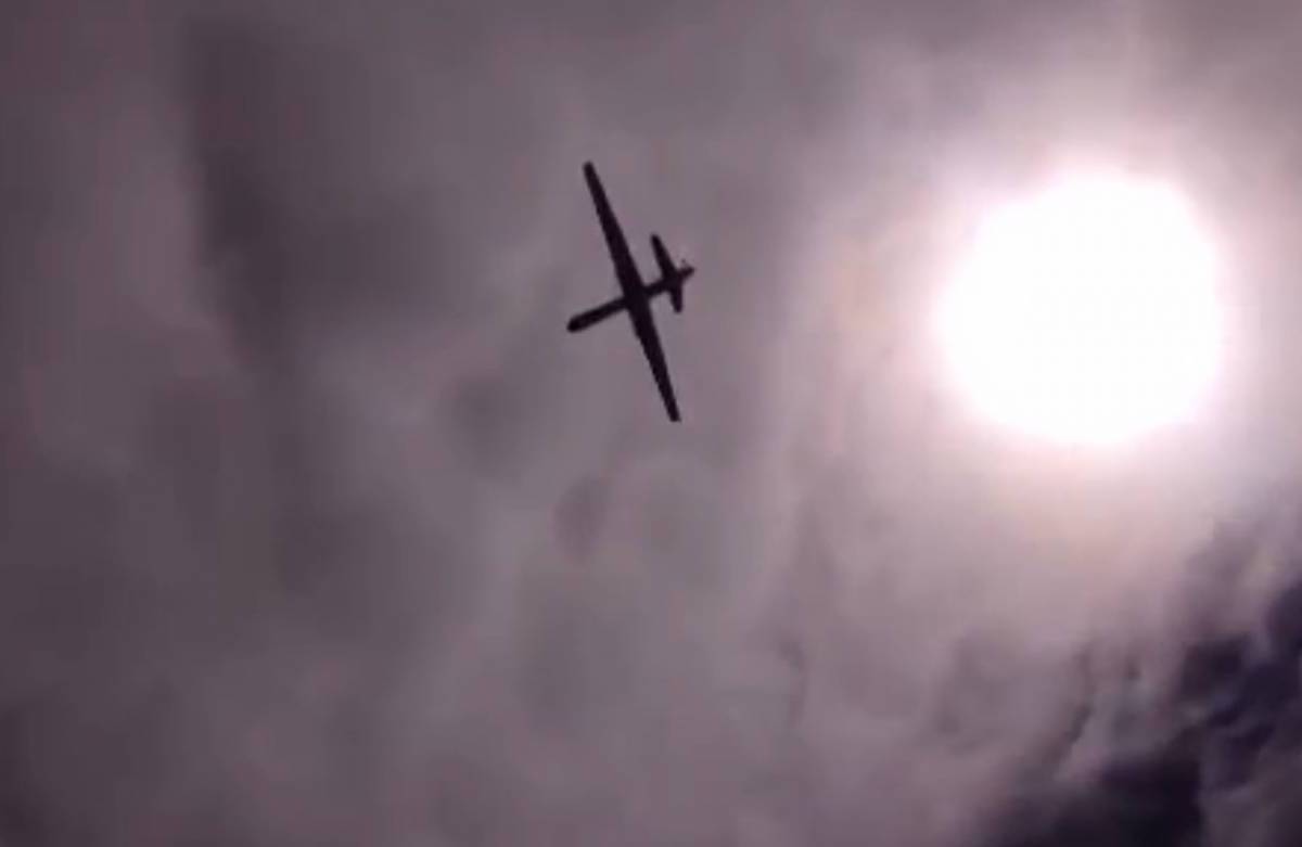 Встречу истребителя ВКС и американского беспилотника показали на видео