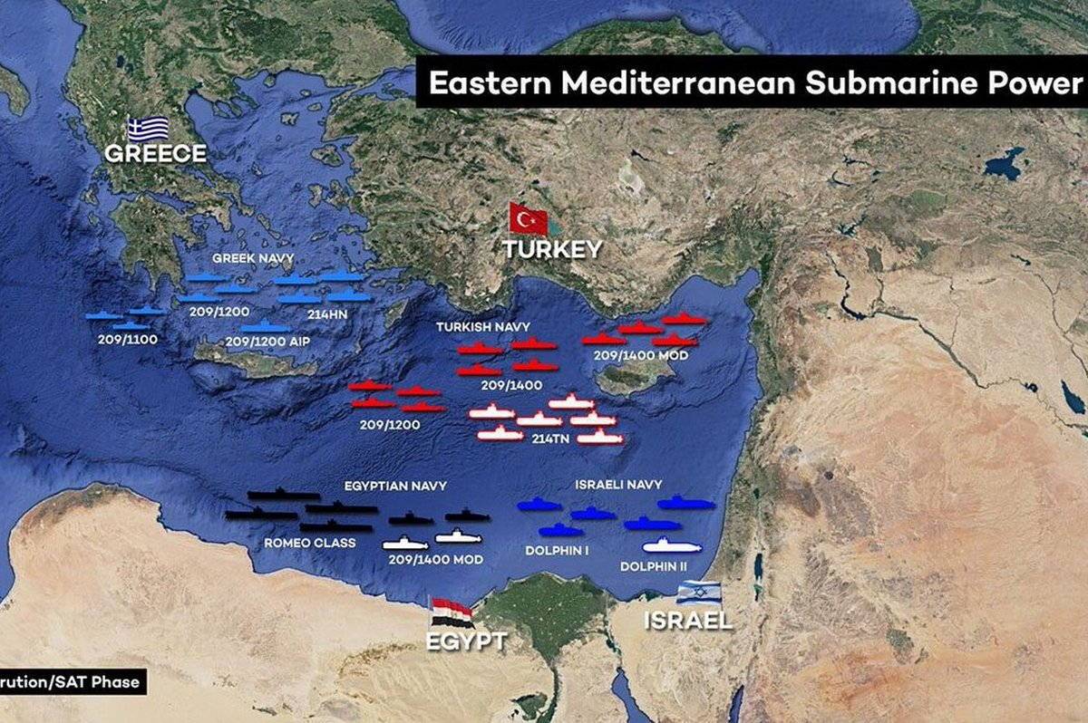 Подводные силы стран Восточного Средиземноморья: турецкая оценка