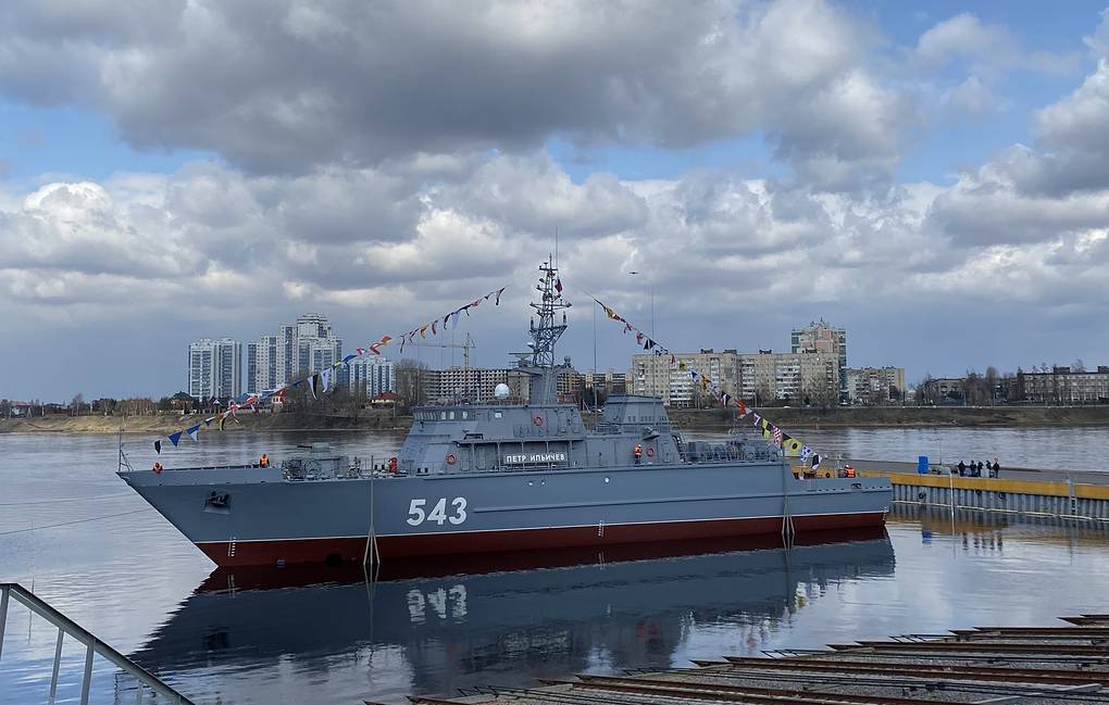 Корабль противоминной обороны "Петр Ильичев" спустили на воду