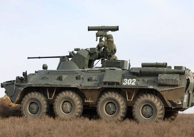 Морпехи КФл впервые показали модернизированные БТР-82А с ПТУР "Корнет"