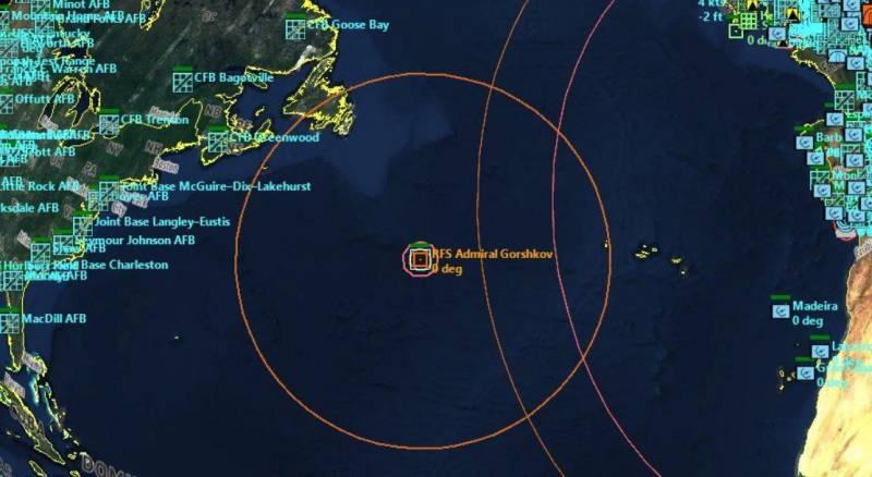 Фрегат «Адмирал Горшков» с «Цирконами» приблизился к США на расстояние в 1000 километров