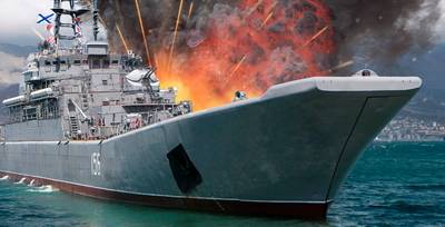 Во время атаки базы ВМС России поражен БДК