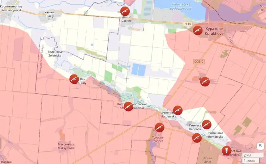 Группировка ВСУ возле Курахово оказалась в оперативном окружении