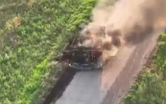 Печально известный Pinzgauer Vector сожгли бойцы группировки "Восток" Печально известный Pinzgauer Vector сожгли бойцы группировки "Восток"