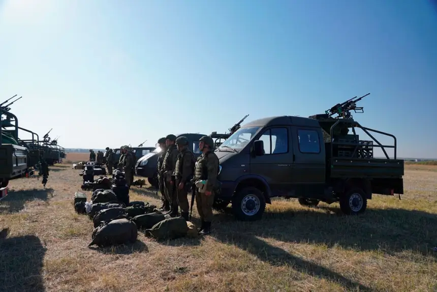 На полигоне ЮВО прошли подготовку мобильные огневые группы на "Газелях"