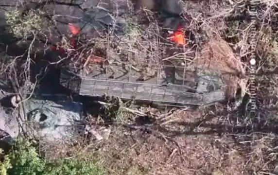 Дроны КВН смогли поджечь M1126 Stryker, нанося удары в одну точку