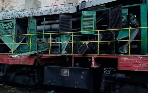 Взрыв после попадания "Ланцета" в украинский тепловоз сняли на видео