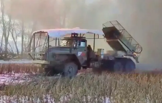 Уничтожение пехоты ВСУ ударом РСЗО БМ-21 "Град" показали на видео
