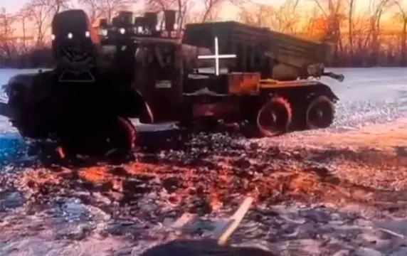 Украинский "Град" уничтожили точным попаданием в бак с топливом