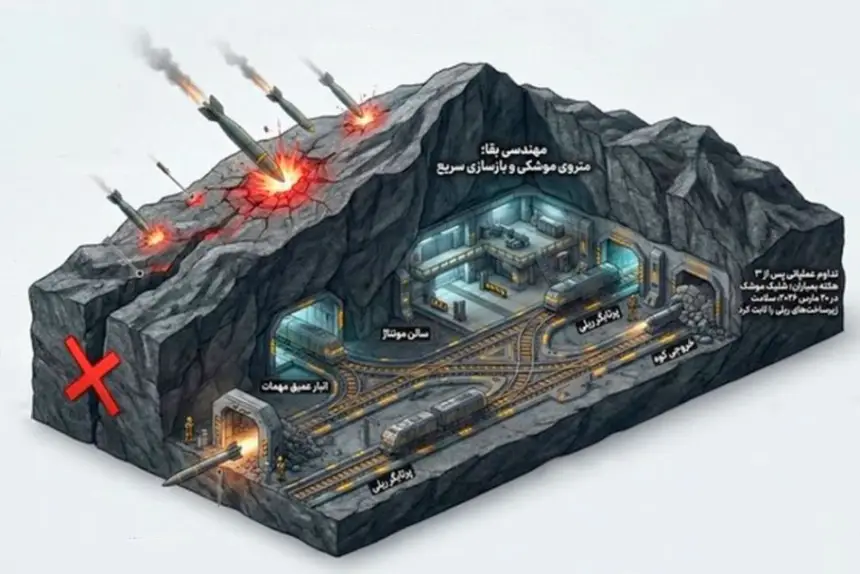 Иранский ракетный город с железной дорогой находится на глубине 500 метров
