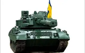 На Украине похвастались танком Leopard 1A5BE с новой башней