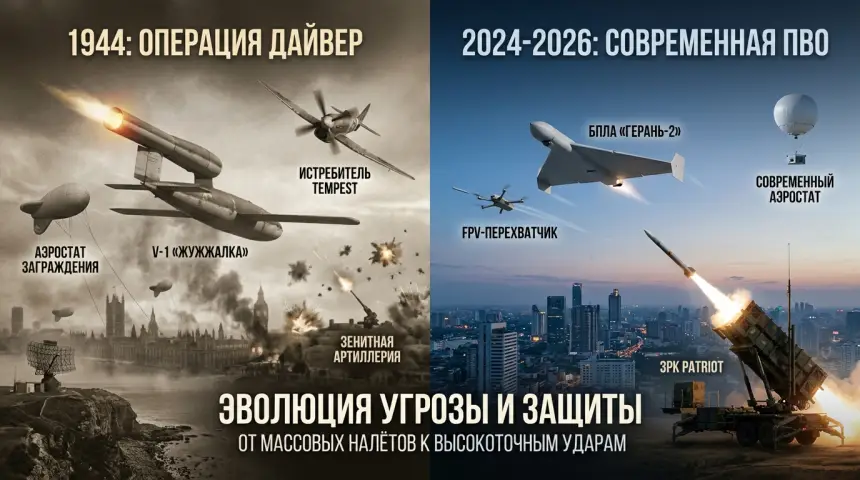 «Охотники на дронов» 1944-го и 2026-го — уроки ПВО Второй мировой для борьбы с БПЛА