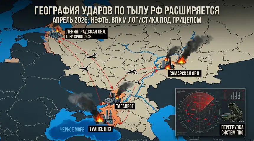 Удары ВСУ по российской инфраструктуре: география, последствия и реакция ПВО