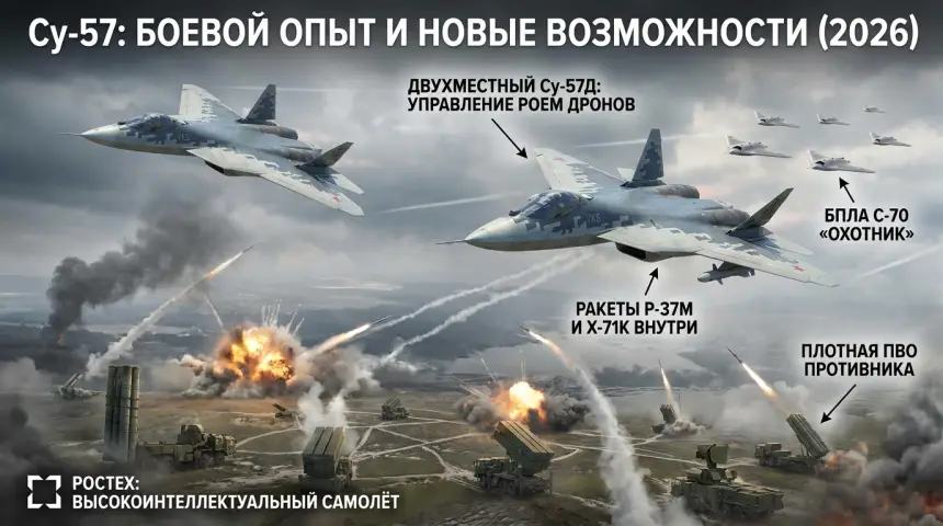 Су-57 vs F-22: как боевой опыт меняет самый дорогой истребитель России