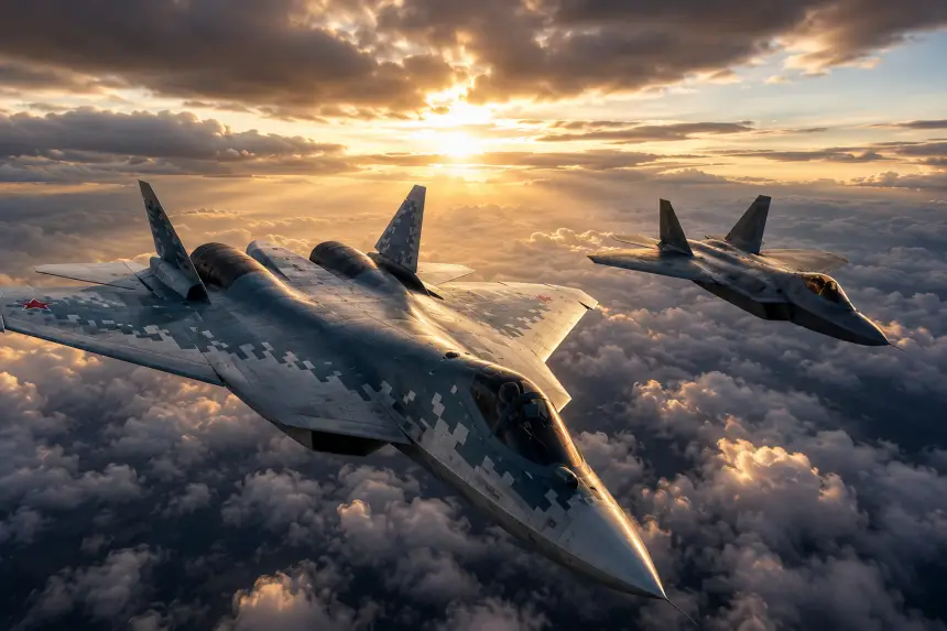 Неожиданный итог дуэли: Су-57 против F-22 — кто на самом деле сильнее
