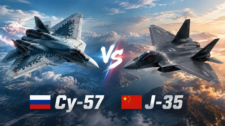 Битва за небо: эксперты сравнили Су-57 и J-35 по ключевым параметрам