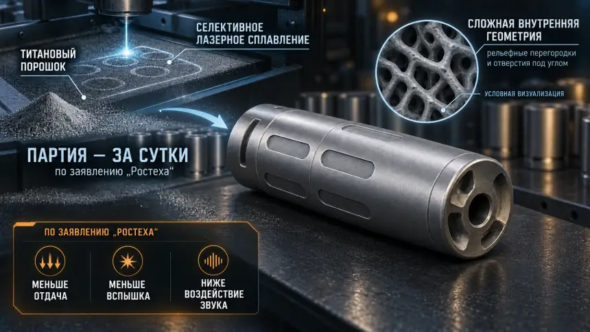 «Ростех» сообщил о 3D-печати деталей для стрелкового оружия