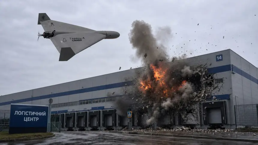 Супердрон в деле: «Герань-4 Сикер» накрыла логистический центр ВСУ